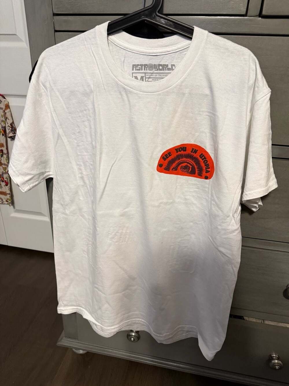 Travis Scott Astroworld Festival 2021 Three Hands Utopia Tee White
